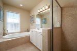 Master Bathroom with Soaking Tub & Separate Shower 